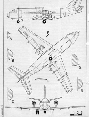 VFW-Fokker 614 чертежи