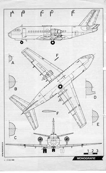 VFW-Fokker 614 чертежи