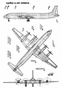 Ильюшин Ил-18 чертежи